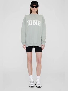 Anine Bing Tyler Satin Sweatshirt